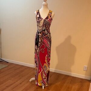 Cache Vibrant Paisley Maxi Dress